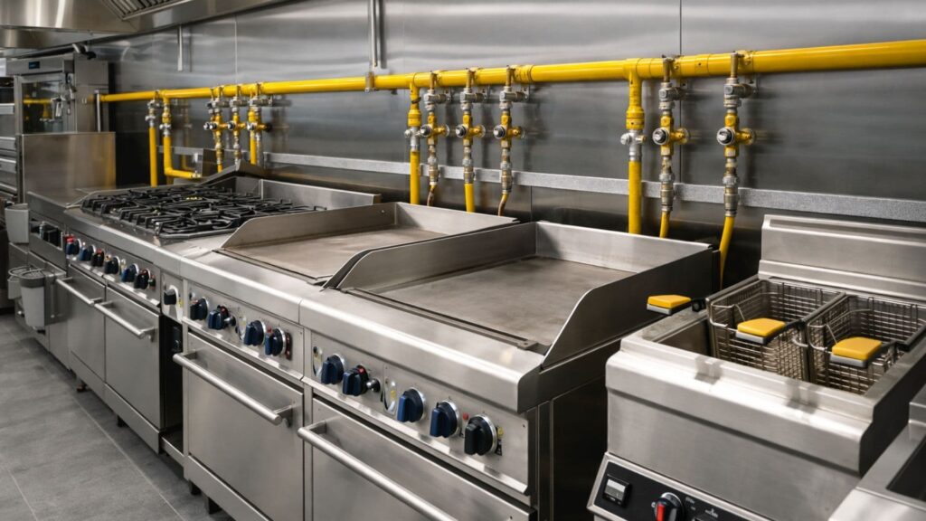 endüstriyel mutfaklarda gaz tesisatı